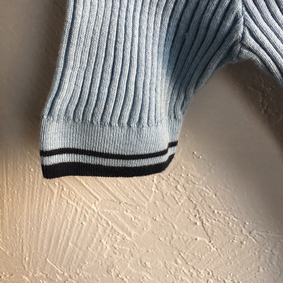 NEW Anthropologie Saturday Sunday✨ Blue Ribbed Polo Midi Dress - Picture 6 of 10